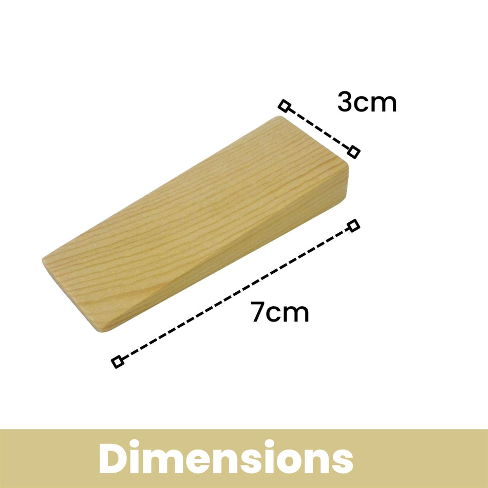 Door Wedges Wooden Mini Pack 6, Small Doorstop