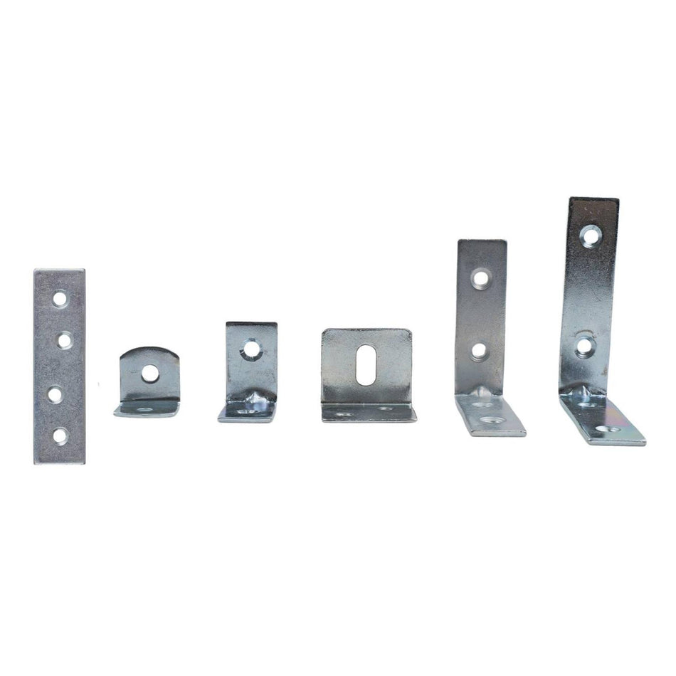 Assorted Corner Bracket Kit Zinc Plated Angle Brackets Joinery Fixings - Select Hardware