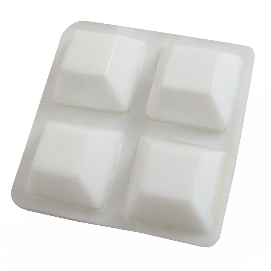 19mm White Square Adhesive Vinyl Bumper Pads – Pack of 12