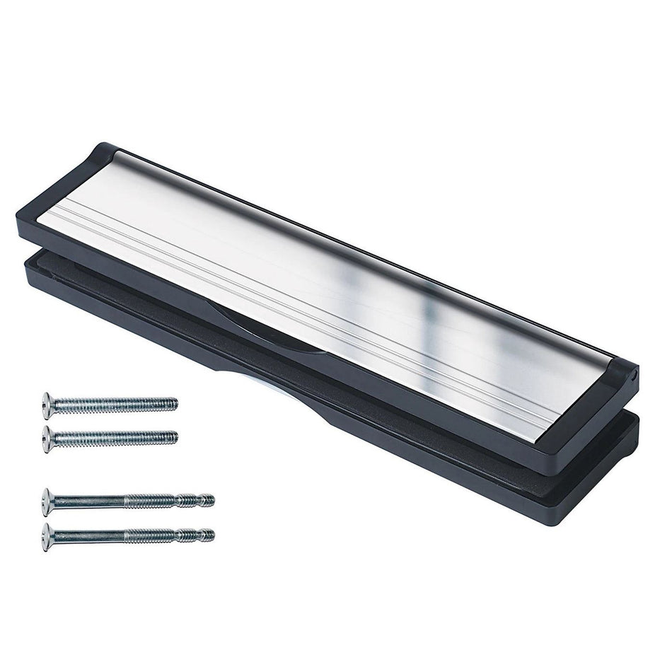 Letterplate 12"  -  for Door Thickness 40-80mm Black/SAA