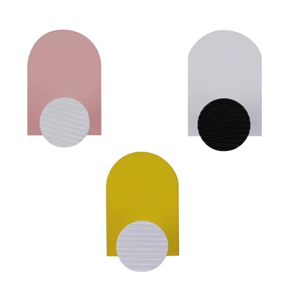 5 Pack Colour Pop Decorative Coat Hooks