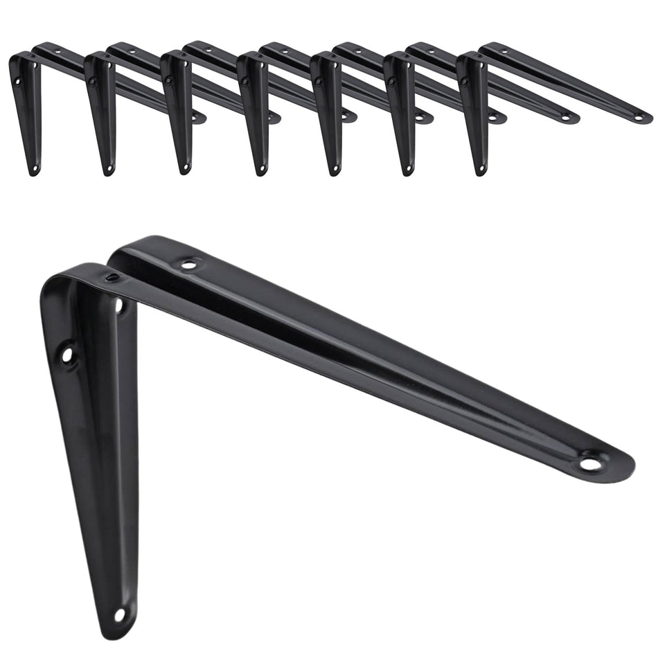 Black London Pattern Shelf Brackets 200 x 150mm, Pack of 24