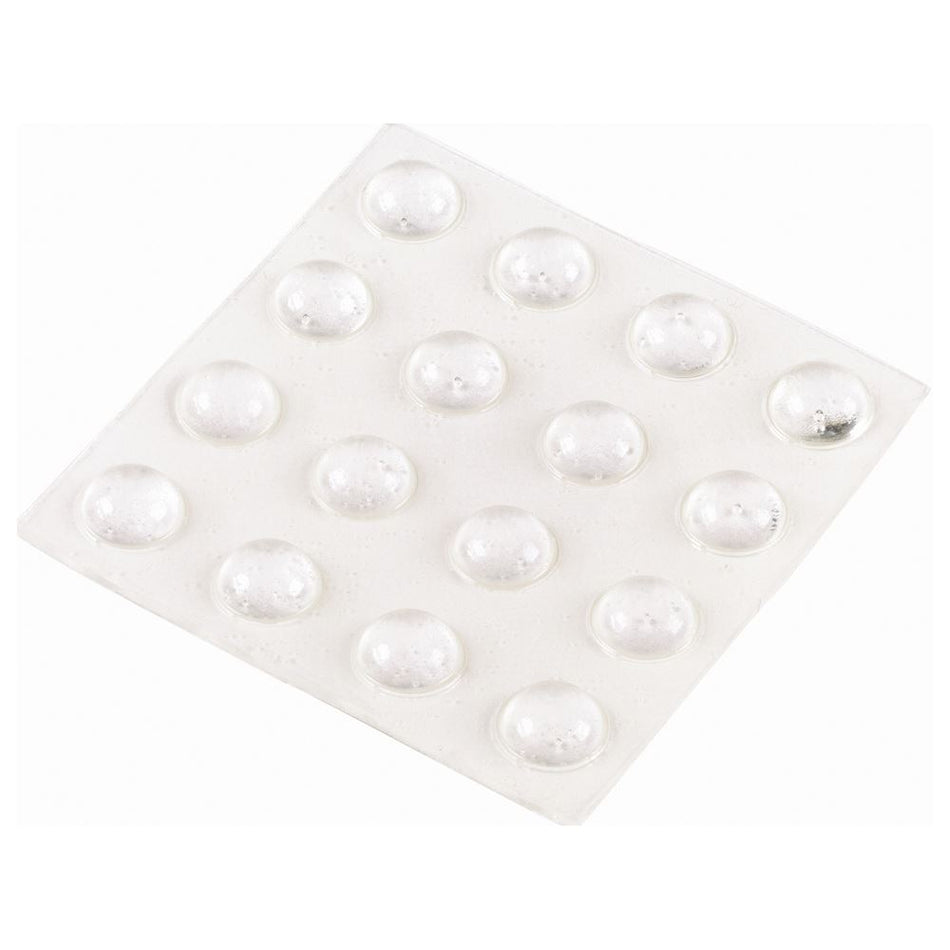 10mm Clear Self-Adhesive Round Bumper Silicone Pads – Pack of 16
