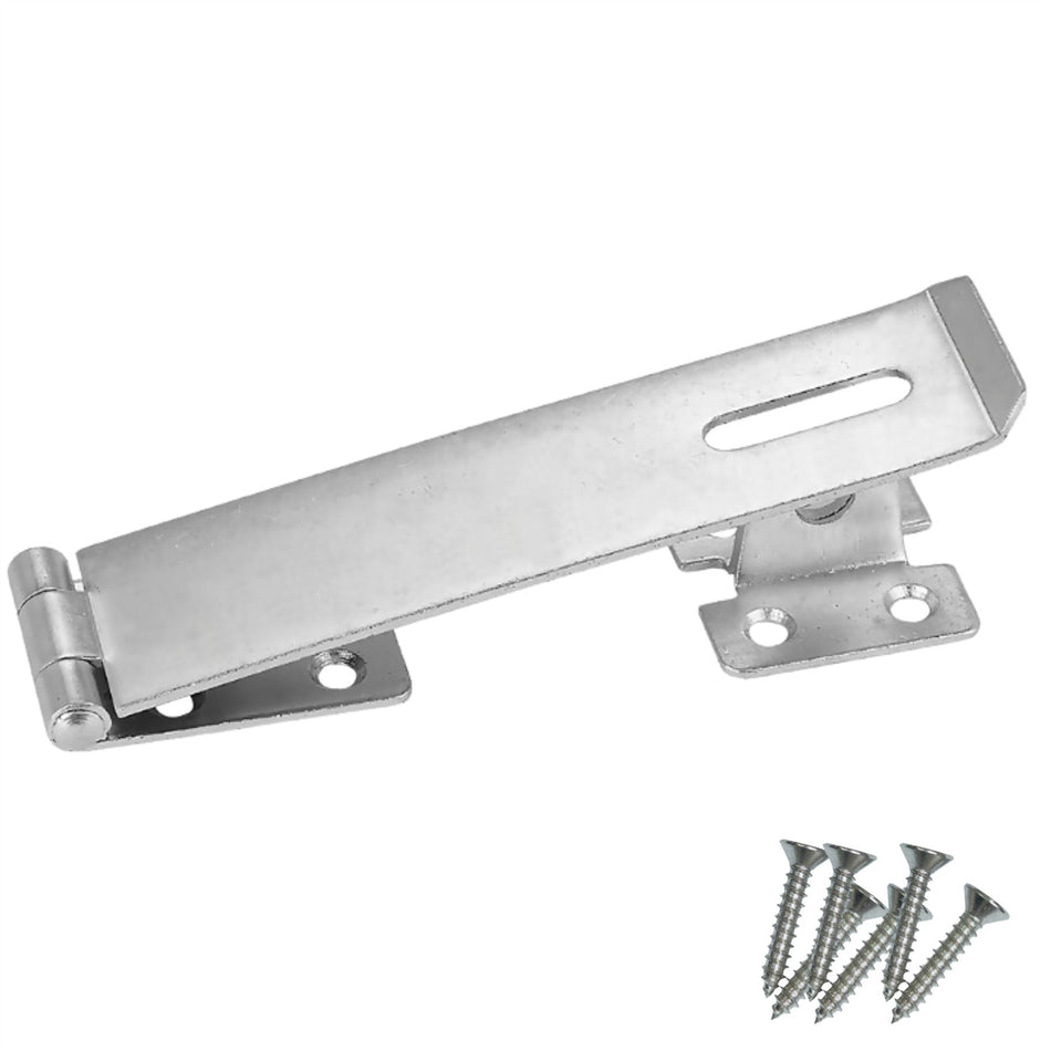 Safety Hasp & Staple 6 Inch (150mm) Gate, Shed & Cabinet Door Lock - Zinc Plated