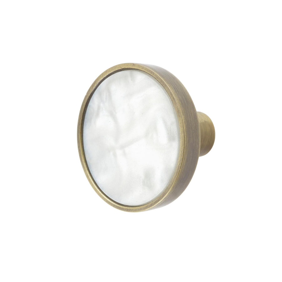 10 Pack Marble Centre Knobs 30mm - Metal Door Knobs