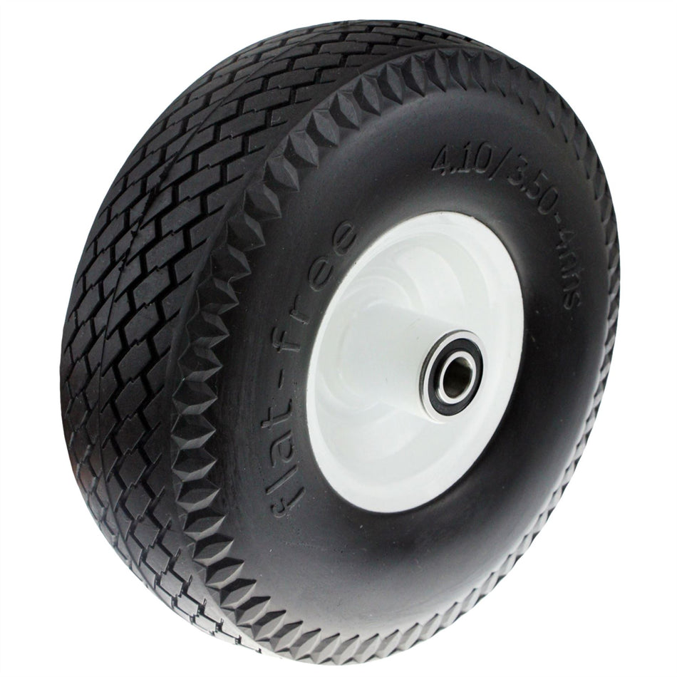 Puncture-Proof Tyre, 26cm Wheel, Semi-Pneumatic Rubber, Steel Hub, 80kg Load