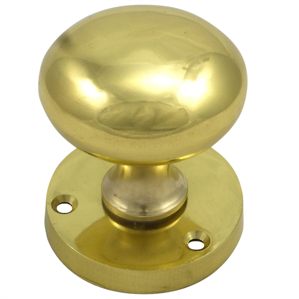 Mortice Door Knobs 55mm - 2 Inch (1 Pair) - Polished Brass