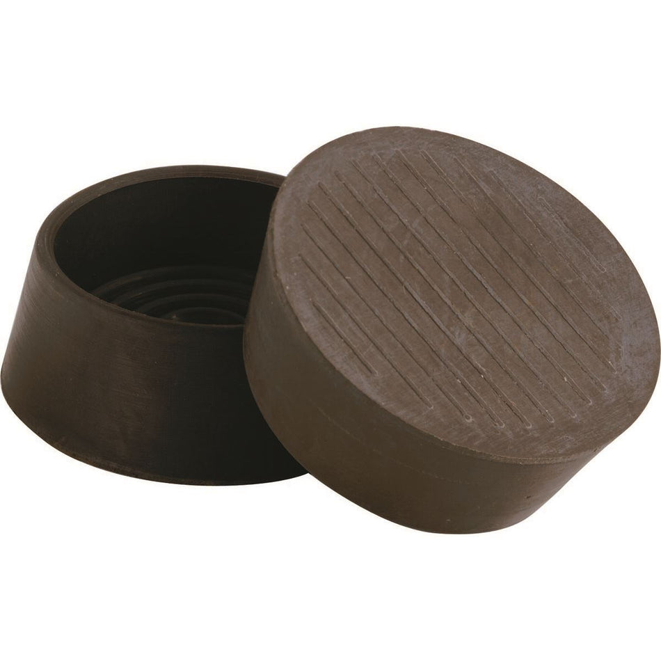 4 Pack 44mm Brown Rubber Non-Slip Castor Cups