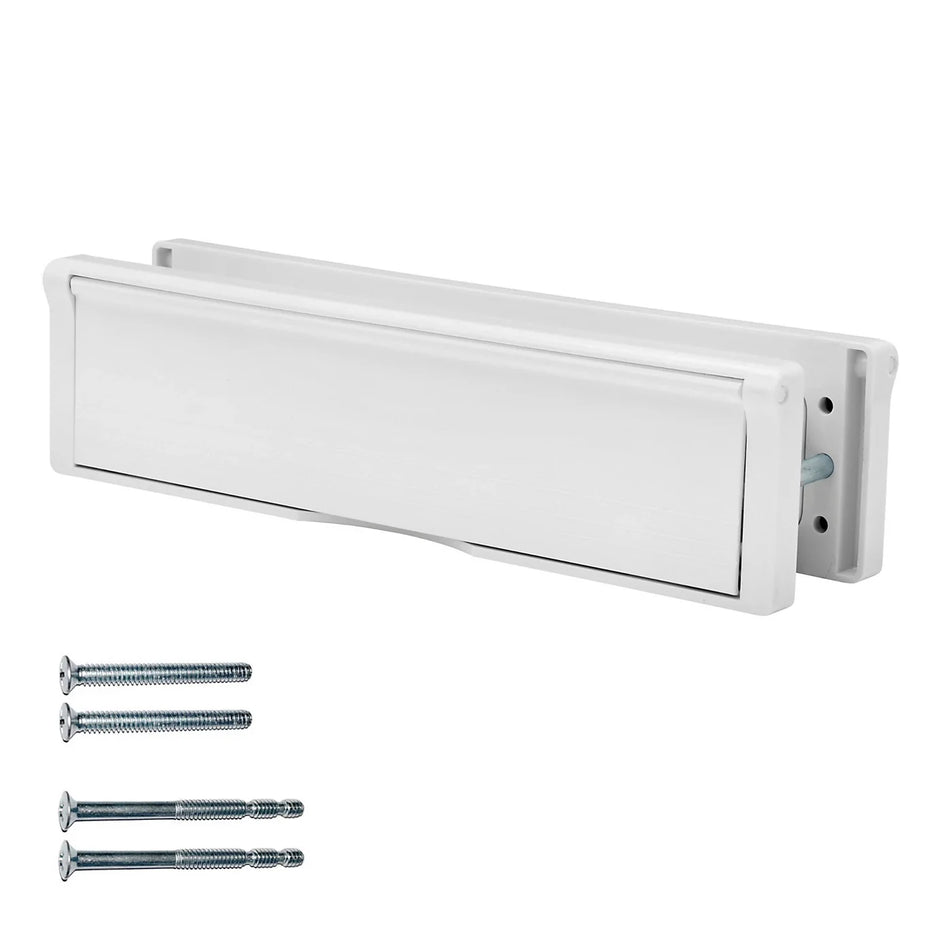 Letterplate  -  Postport 20-40mm 12" White/White