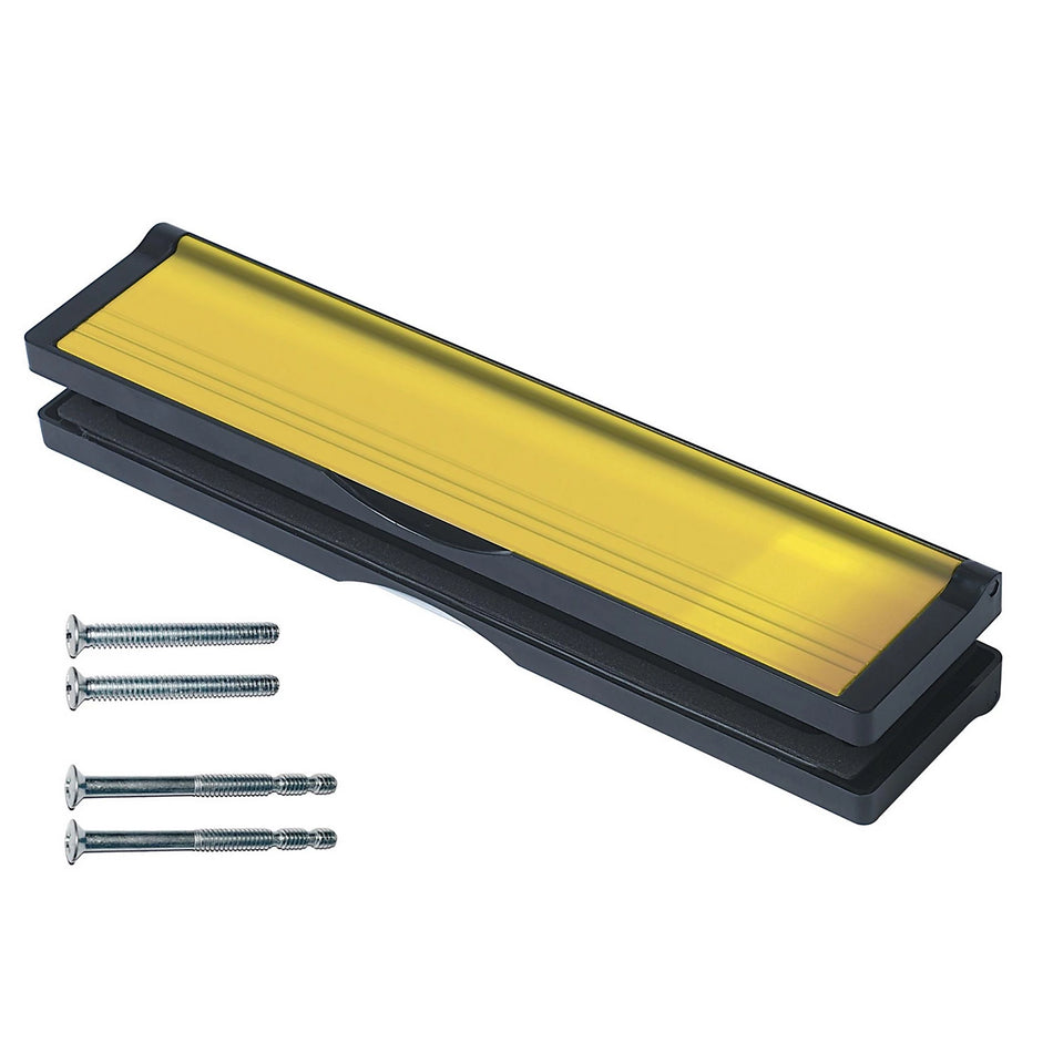 Letterplate  -  Postport 40-80mm 12" Black/P Gold