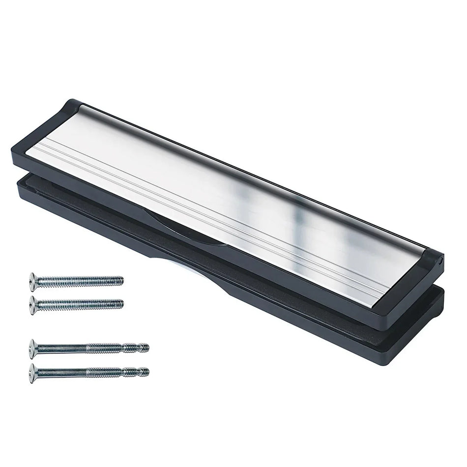 Letterplate 12"  -  for Door Thickness 40-80mm Black/SAA