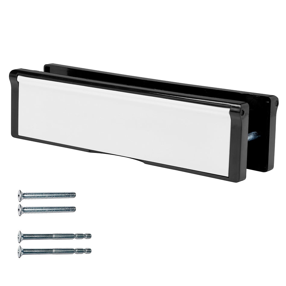 Letterplate  -  Postport 40-80mm 10" Black/White